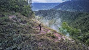 Foto: Cima del volcán Machín, fumarolas